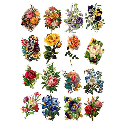 Scrapbooking Materiales Album  Flower Scrapbooking Stickers - Diy
