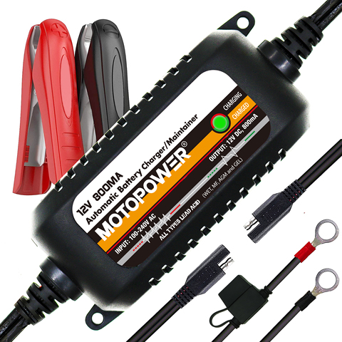 MOTOPOWER MP00205C Fully Automatic Car Battery Charger Maintainer 12V 800mA Smart Fast Power Charging For Car Motorcycle ► Photo 1/6