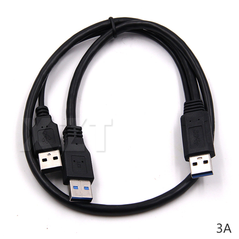 Newest Hot Sata data cable USB2.0 + USB 3.0 Type A to USB 3.0 A Male Y Cable Connector for Hard Disk ► Photo 1/4