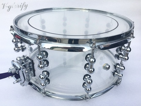 14*6.5 transparent acrylic snare drum with 2mm hoop ► Photo 1/1