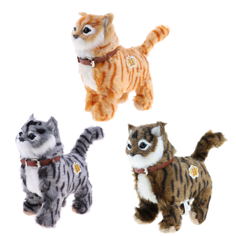Walking Stuffed Animal Cat Toy with Sounds and Music, Interactive Electronic Soft Plush Toys, Battery Powered ► Photo 1/5