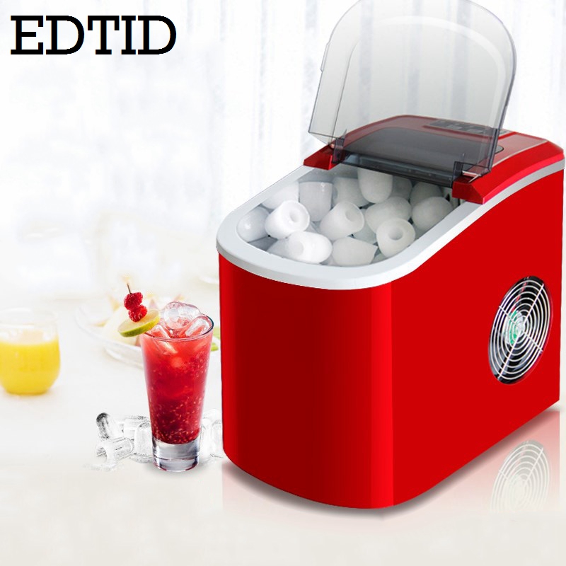 Small Home Round Ice Maker 15KG Commercial Milk Tea Shop Round Ice