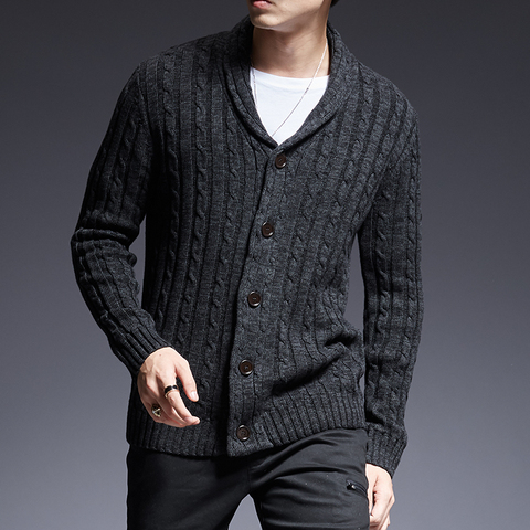 2022 New Fashion Brand Sweater Man Cardigan Thick Slim Fit Jumpers Knitwear High Quality Autumn Korean Style Casual Mens Clothes ► Photo 1/6