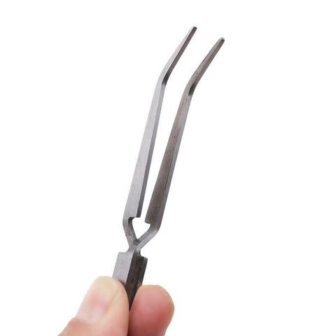 Cross Lock Stainless Steel Reverse Action Curved Straight Tweezer Acrylic Nail Shaping Tweezers Maintenance  Hand Tools ► Photo 1/6