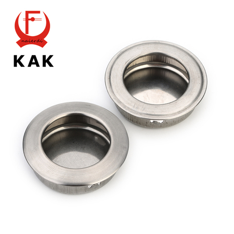 10PCS KAK 35mm Cabinet Hidden Handles Stainless Steel Invisible Handle Circle Drawer Wardrobe Knobs For Furniture Hardware ► Photo 1/6