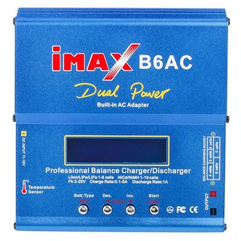 Digital iMAX B6AC 80W Lipo NiMH Balance Charger/Discharger LiIon/LiPo/LiFe 1s-6s Cells Carregador E Balanceador  EU AU USA Plug ► Photo 1/1