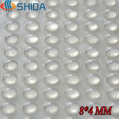 500 pcs 8 mm x 4 mm Self Adhesive Clear Anti Slip Rubber Bumper Pads Round Silicone Feet Pads High Sticky Shock Absorber ► Photo 1/1