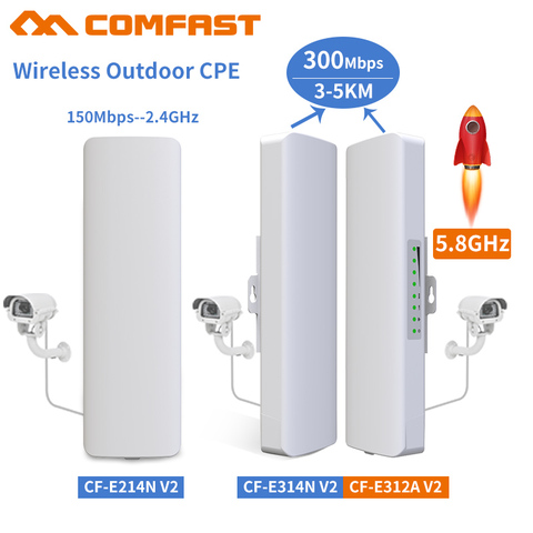 Comfast 2-5KM 2.4Ghz&5.8Ghz 150~300Mbps Outdoor Wireless Bridge CPE Router Wi fi Signal Amplifier Booster Extender Repeater CPE ► Photo 1/6