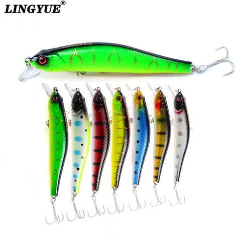 LINGYUE Fishing Lure 2022 New arrival Quality hooks 100MM/11.4g Sinking Artificial Bait Hard hot sale Wobbler minnow ► Photo 1/6