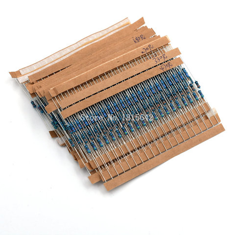600PCS/LOT 1/4W Metal Film Resistor Kit 1% Resistor Assorted Kit Set 10 ohm-1M ohm Resistance Pack 30 Values each 20 pcs ► Photo 1/2