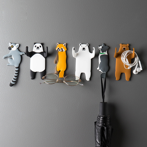 Lovely animal Fridge Hook Key Wall Crochet Holder Removable Kitchen Hooks Home Decor key holder wall can Washed holder wall hook ► Photo 1/6