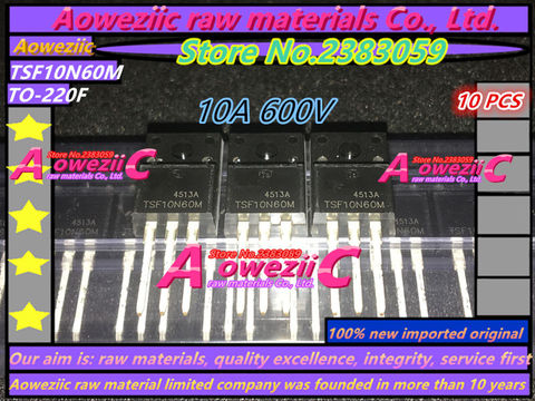 Aoweziic 100% new imported original TSF10N60M 10N60 10A 600V TSF12N60M 12N60 12A 600V TO-220F TSP8N60M 8A 600V TO-220 transistor ► Photo 1/5