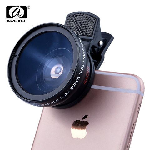 New HD 37MM 0.45x Super Wide Angle Lens with 12.5x Super Macro Lens for iPhone 6 Plus 5S 4S Samsung S6 S5 Note 4 Camera lens Kit ► Photo 1/6
