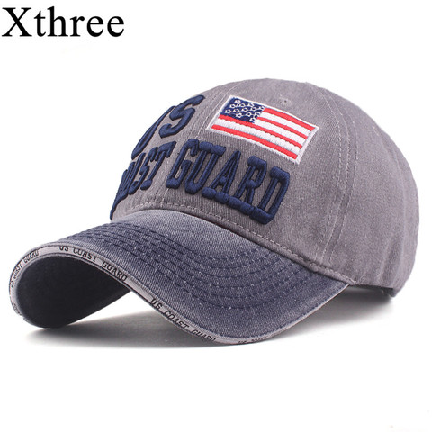 Xthree New Brim With Sandwich Baseball Cap Coast Guard Snapback Hats Autumn Summer Hat for Men Women Caps hats  Embroidery Cap ► Photo 1/1