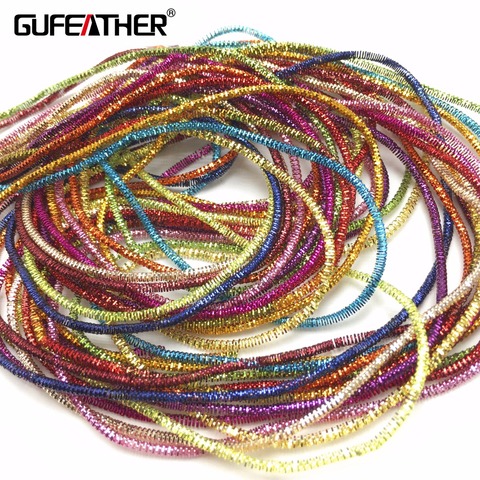 GUFEATHER M28/1.5MM Embroidery badge mat/jewelry accessories/diy accessories/jewelry making/wire/goldwork/hand made/about 12g ► Photo 1/6