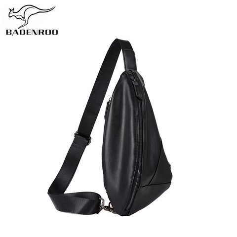 Badenroo 2022 Casual Male Chest Bag Solid Tide Mens Messenger Bags Men's Leather Crossbody Bags Fashion Male Sling Bag ► Photo 1/6