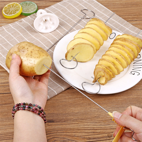 1Set Potato Spiral Cutter Cucumber Slicer Kitchen Accessories Vegetable Spiralizer Spiral Potato Cutter Slicer Kitchen Gadgets ► Photo 1/6