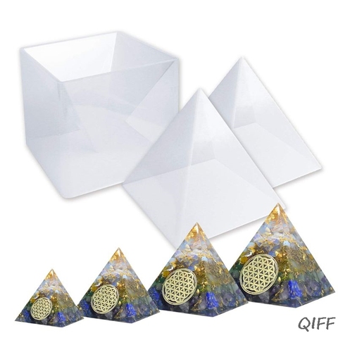 3pcs Large Resin Molds for DIY Jewelry Making Resin Orgone Pyramid, Orgonite Jewelry,  Silicone Molds Making Tools ► Photo 1/6