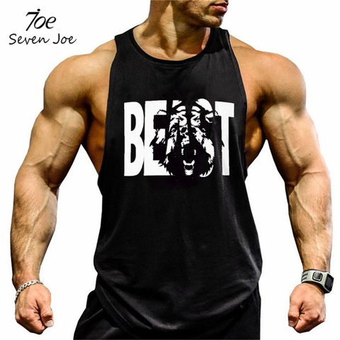 Seven Joe. Brand clothing Bodybuilding Fitness Men Tank Top workout BEAST print Vest Stringer sportswear Undershirt ► Photo 1/6