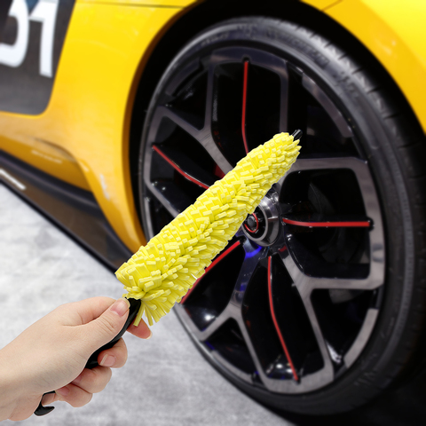 Car Wheel Wash Brush Plastic Handle Vehicle Cleaning Brush Wheel Rims Tire Washing Brush Auto Scrub Brush Car Wash Sponges Tools ► Photo 1/6