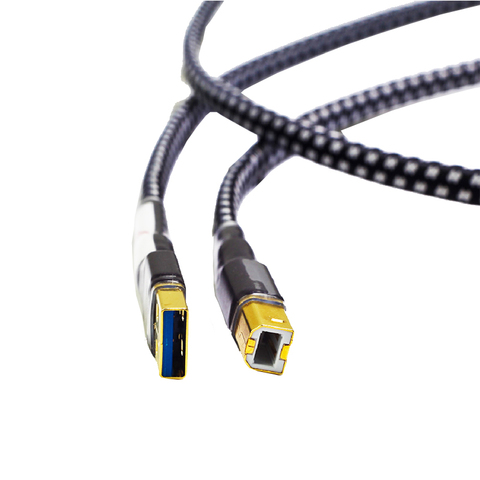 HiFi MPS HD-770 HiFi 99.9997% OCC 24K 10u Gold Plated Plug USB2.0 3.0 connector audio cable DAC PC Audio data cable ► Photo 1/6