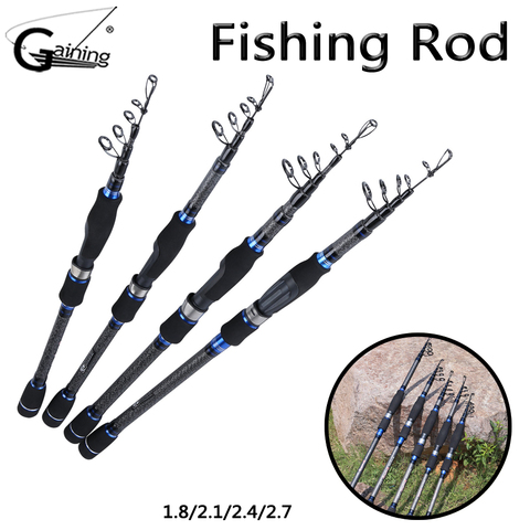1.8-2.7M Sea Fishing Rod High Carbon Saltwater Telescopic Fishing Rod Rock Fishing Spinning Fishing Pole ► Photo 1/1