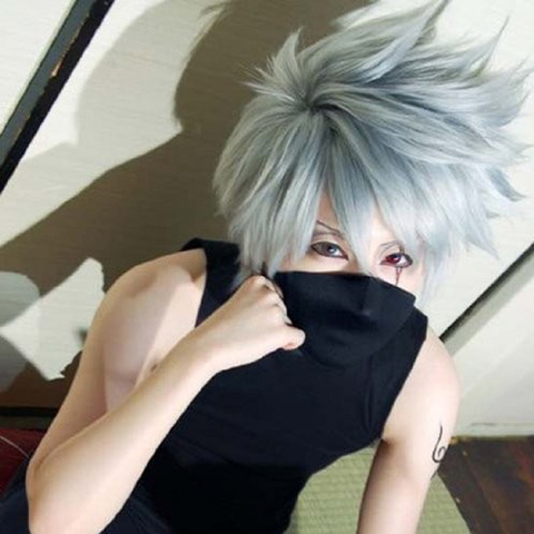 Anime Naruto Kakashi Hatake Cosplay Wig + Wig Cap ► Photo 1/1