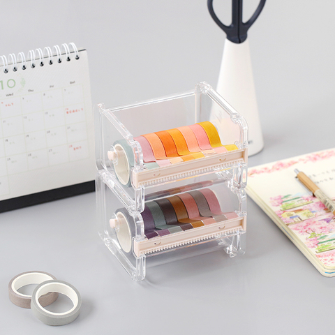 Washi Tape Dispenser Holder Cutter Office Supplies Desk Accessories Organizer ► Photo 1/5