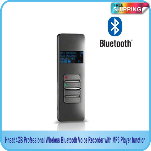 Free Shipping!! NEW 4GB Professional Wireless Bluetooth USB Voice Recorder with MP3 Player function ► Photo 1/5
