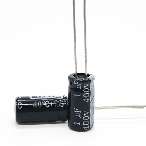 30pcs/lot 400V 1UF  6*12 20% RADIAL aluminum electrolytic capacitor 1000NF ► Photo 1/1