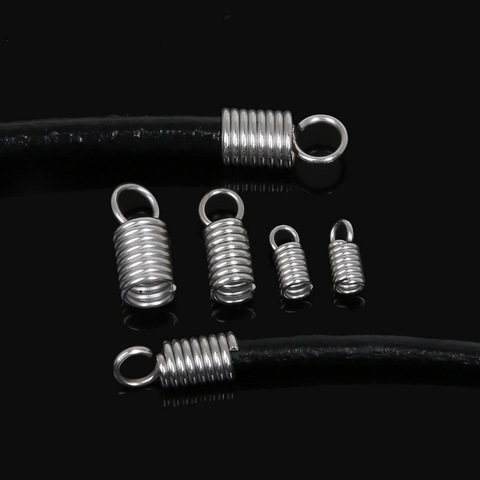 Wholesale 50pcs/lot(Fit 2mm 3mm 4mm Rope Chain) Stainless Steel Cord Crimp End Cap For Jewelry Making ► Photo 1/4