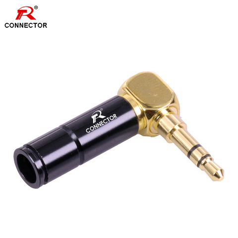 1pc 3.5mm Jack audio video connector L shape 3poles professional stereo audio plug 3.5mm adapter ► Photo 1/6