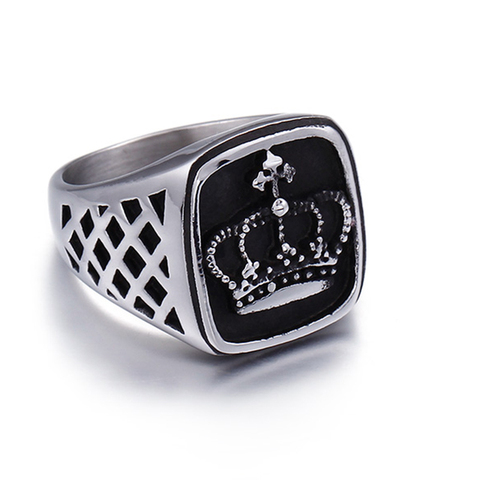 Imperial Crown Ring for Men Classic Stainless Steel Male Ring Quality Titanium Wedding Ring ► Photo 1/6