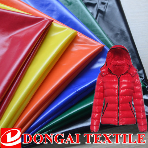 1m*1.5m sell by meter.width 1.5 meter 40D Nylon bright PU coated glitter fabric down jacket fabric ► Photo 1/6