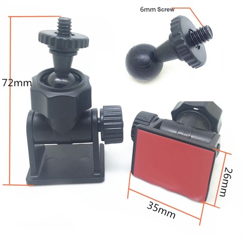 6mm Screw Head Car Mount Camera Holder DVR DV GPS Stand Auto Video Mini Car Holder Car Styling Adhesive Tripod Holder ► Photo 1/6