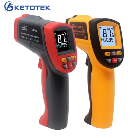 IR Infrared Thermometer Pyrometer 0.1~1 Emissivity Non-Contact Digital Surface Temperature Thermometer 900 750 950 degree ► Photo 1/6