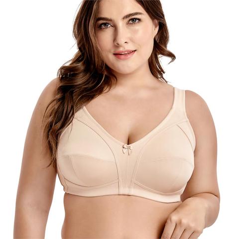 Women's Non-Padded Wire Free Comfort Lift Full Coverage Support Bra Plus Size ► Photo 1/6