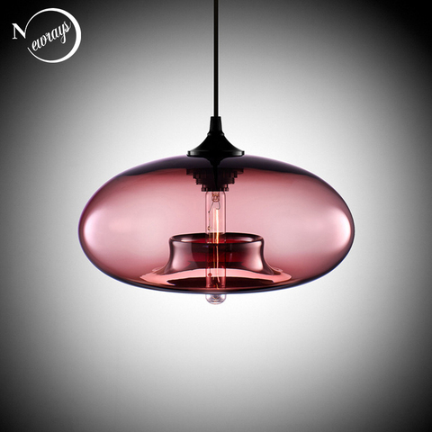 Nordic Modern hanging loft Color Glass lustre Pendant Lamp