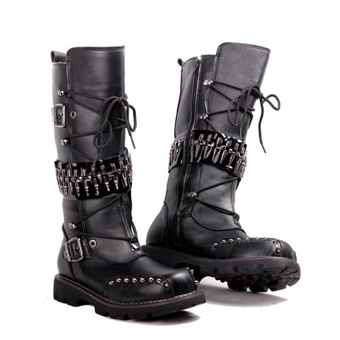 2022 punk Over Knee High Boots Mens Military Boots Natural Cow Leather Men Long Waterproof Snowboots Equestrian Motocycle Boots ► Photo 1/3