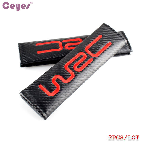 Ceyes Auto Seat Belt Cover Car Styling Car Pads Fit For WRC Mitsubishi Ford Abarth 500 Stilo Ducato Honda Kia Carbon Car-Styling ► Photo 1/6