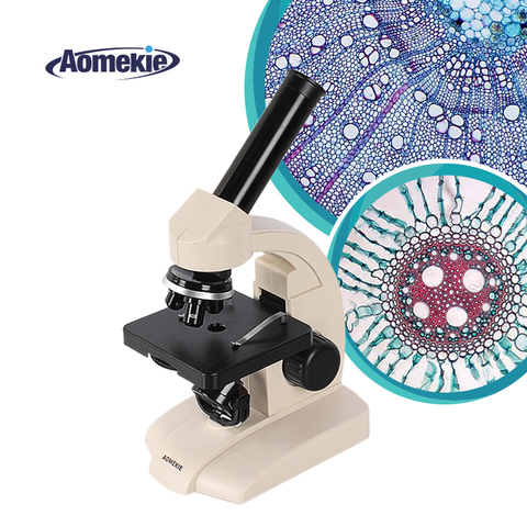 AOMEKIE Monocular Biological Microscope 70X-400X Bottom Lamp Slides Specimen Cells Watching Student Science Education Kid Gift ► Photo 1/6