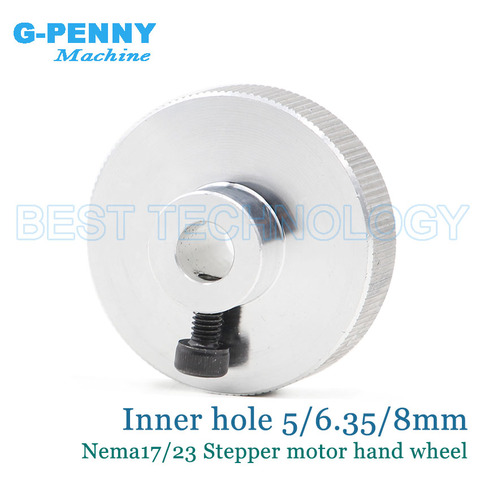 Nema17 Nema23 stepper motor hand wheel 5mm 6.35mm 8mm inner hole Nema 17 Nema 23 motor handwheel for dual / double shaft motor ► Photo 1/6
