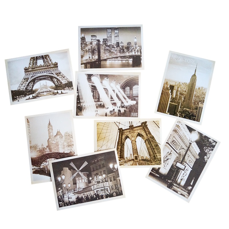 40Pcs/lot Landscape Paper Retro Gift Postcard Mini Vintage Greeting Cards 