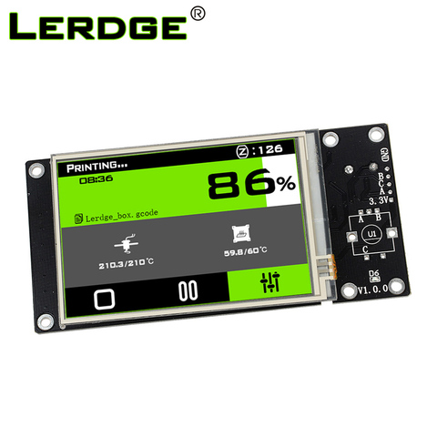 LERDGE 3D Printer Parts 3.5 Inch High-resolution Color Touch Screen for ARM 32-bit Controller board 3.5