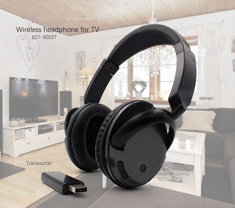 Wireless TV Headset Home Theater headset Computer PC MP3 Music Helmet With PC TV Wireleess Transmit can connect more Headphones ► Photo 1/6