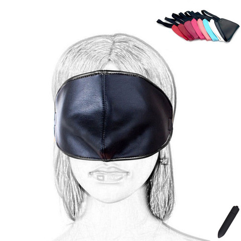 New Leather Fetish head Bondage wrap nose eye Mask Hood BDSM restraint Headgear Sex Toy For Woman man Slave Game ► Photo 1/6