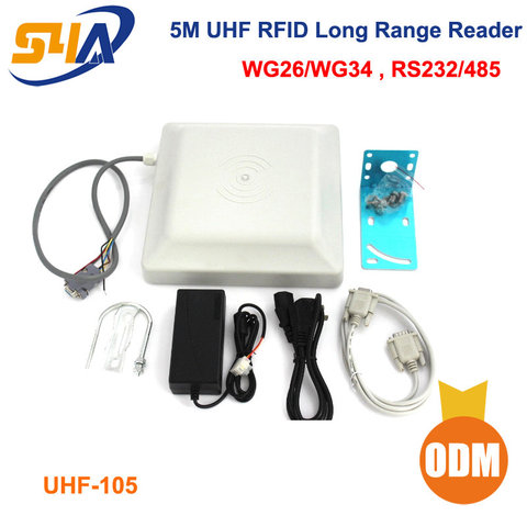 915MHz UHF RFID Long Range Reader include ISO18000-6C (EPC C1G2) cards and UHF Sticker ► Photo 1/6