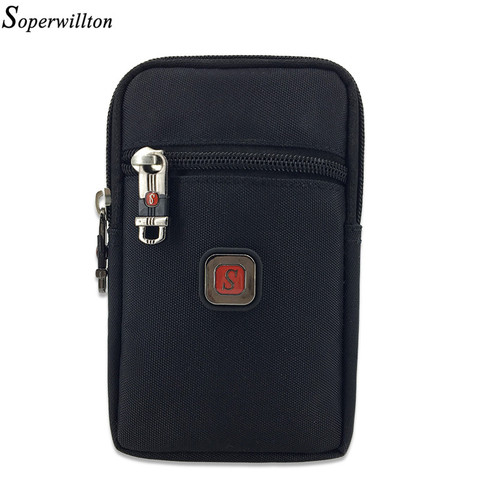 Soperwillton Belt Bag Waist Packs Fanny Pack Phone Bag Wateproof 1680D Oxford Sponge Protection Men Women Male Female #806 ► Photo 1/1