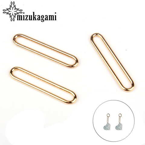 6pcs/lot Zinc Alloy Gold Geometric Rectangle Charms Connector For DIY Fashion Earrings Jewelry Accessories ► Photo 1/6