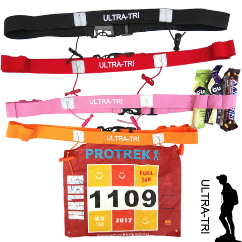 ULTRA-TRI Marathon Race Number Belt Triathlon Running Racing Elastic Waist Belly Band Outdoor Sports for Waist 75cm - 110cm ► Photo 1/6